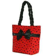 STAR RED BLACK BOW