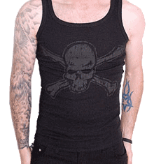 BLACK ON BLACK DISTRESSED